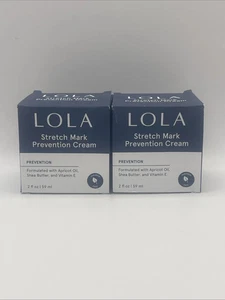 2 x Lola Mutterschaft Dehnungsstreifen Prävention Creme 2oz Parabenfreie Sheabutter - Bild 1 von 7