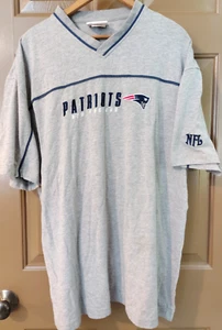 Vintage 90s New England Patriots Shirt Size XL Embroidered NFL Gray - Imagen 1 de 6