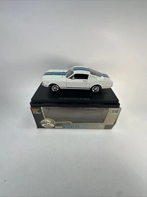 1965 Ford Mustang GT 350 in White and Blue  Eagles Race 1:18 Scale - Image 1 of 4