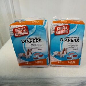 Doggie Diapers Simple Solution Fashion Print Large Waist 18 - 22.5 Both for 18$