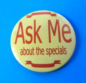 Ask Me about the Menu specials 3" New Server Button Waitress 24 pc Lot - Picture 1 of 4