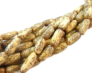 1 strang Coco Rind Natur Holzperlen Oval 12x7mm HOLZ PERLEN H70 - Bild 1 von 2