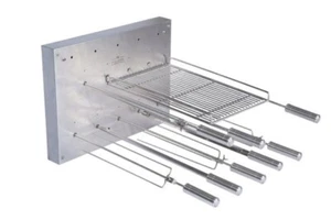 Brazilian Rotisserie System for BBQ 9 Skewers Grill Professional Grade Parrilla - Picture 1 of 8