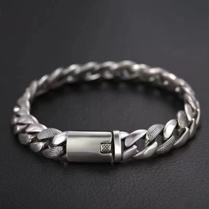 Vintage Armbänder Herren Schmuck Neu S925 Silber vergoldet Armreif Armband Kette - Bild 1 von 7