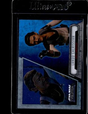 2016 Topps Star Wars Evolution Blue Lightsaber #65 Lando Calrissian - Image 1 of 2