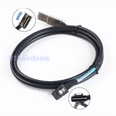 External Mini SAS SFF-8088 to Internal Mini SAS SFF-8087 Male Data Cable 1M-2M - Image 1 of 4