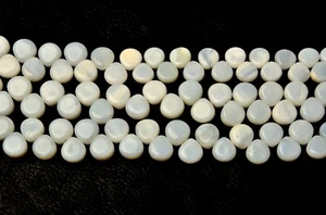 White Opal Gemstone Beads, Opal Beads 8 Inch Strand Size 8X9 MM Beads BMC-2300 - Picture 1 of 4