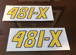 481-X Drag Racing Aufkleber. Gelb. Größe 5” X 2”. NHRA NASCAR Street Outlaws - Bild 1 von 5