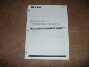 CAT Caterpillar 325B L Excavator Hydraulic Specs Test Service Repair Manual 2JR1 - Picture 1 of 1