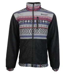 Hooey Boys/Youth Tech Jacket Black/Blue Aztec  #HJ071BKBL-Y - Picture 1 of 5
