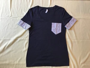 Woman’s Black T shirt- blouse with Musical design Size M - Picture 1 of 2
