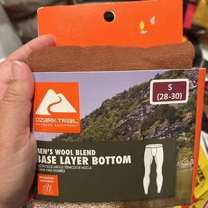 Ozark Trail Men’s Wool Blend Base Layer Bottom S (28-30) Cognac Brown - Picture 1 of 5