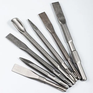 SDS Plus Flat/Point/Crank Hammer Drill Chisel Bit Masonry Concrete Tile Bricks - Picture 1 of 11