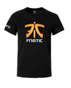 FNATIC 2016 PREMIUM CREW NECK T-SHIRT Gr. M Schwarz Mit Orange Logo Neu - Bild 1 von 2