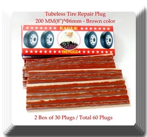 2 Boxes of 30 Trucks Seals Tire Repair Plugs Self VulCanIzing Tubeless 8" x 1/4" - Picture 1 of 1