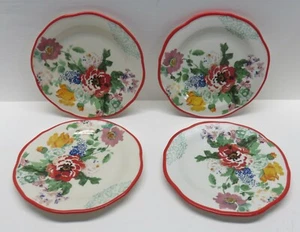 Set of Four The Pioneer Woman - Country Garden - Scalloped Salad Plates 8 1/2" - Picture 1 of 8
