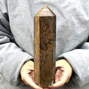 1120g Natürlicher Tigerauge Quarz Obelisk Geschnitzt Kristall Turm Heilung.XA3858 - Bild 1 von 12