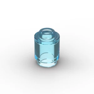 Lego 15x Rundstein 1x1 round brick stud open 3062b transparent hellblau - Picture 1 of 1