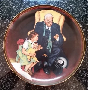 Edwin M Knowles Norman Rockwell Plate - The Ones We Love - Tender Loving Care - Picture 1 of 3