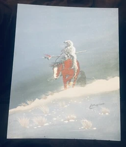 VINTAGE Charley Yazzie Navajo Künstler ORIGINAL signiert 16x20 Acryl Malerei Pferd 2 - Bild 1 von 1