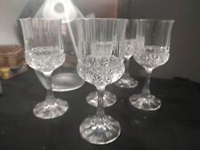 crystal wine glasses vintage set of 5