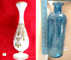 Vase en verre Select : piédestal Bristol or blanc v bleu cylindrique avec coutures bouteille