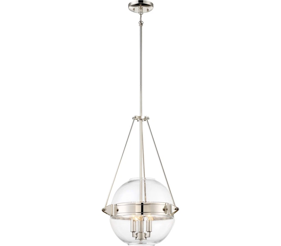 Minka Lavery 2291-613 Atrio Pendant, 3-Light 180 Total Watts, Polished Nickel - Image 1 of 1