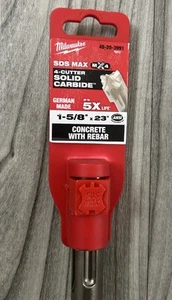 Milwaukee 48-20-3991 SDS-Max 1-5/8 in. x 18 in. x 23 in. 4 Ct Rotary Hammer Bit - Picture 1 of 3