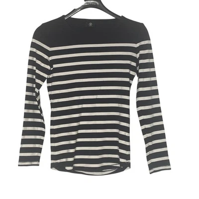 Blusa Bogner listrada manga longa tamanho pequeno náutica parisiense preppy - Imagem 1 de 4
