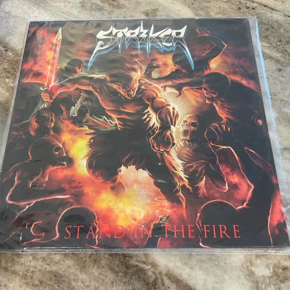 STRIKER LP STAND IN THE FIRE 2016 CANADIAN ORANGE VINYL M/VG+  RBR01LP - Image 1 of 3