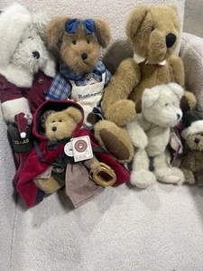 The Boyds Collection Plush Bears Lot Of 7 Collectables Jointed - Picture 1 of 11