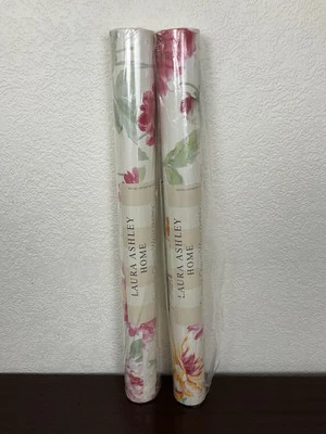 Laura Ashley Wallpaper Dahlia Parade Pink Grapefruit W097541-A/1, TWO ROLLS  - Image 1 of 4