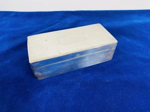 Antique Silver Cigarette or Cigar Box Wood Lined (The Garrick) - Picture 1 of 7