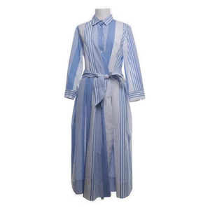 Sara Roka, Maxikleid, Größe: 44, Weiß/Blau, Baumwolle/Polyester, Streifen #0Sp - Bild 1 von 6
