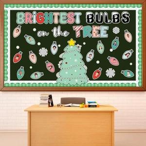 Christmas Bulb Classroom Bulletin Board Decorations Xmas Tree Theme Classroom... - Picture 1 of 8