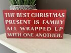 Christmas Plaque Red Wooden Shelf Decoration Sentimental words