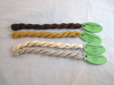 Vineyard Silk Classic Assorted Browns Yards  Lot of 4  100% Silk NEW       G149 - Image 1 of 3