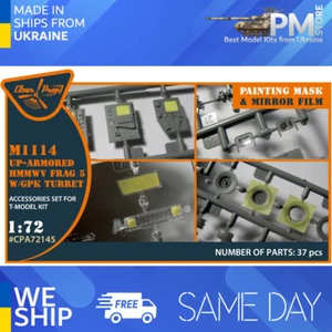 Clear Prop CPA72145 1/72 M1114 Up-armored HMMWV Frag5 W/GPK Turren Painting Mask - Bild 1 von 5