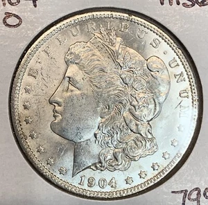 1904-O Morgan Silver Dollar, Uncirculated (5829) - Picture 1 of 2