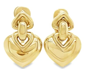 Bvlgari Doppio Cuore Earrings 18k Yellow Gold Bulgari - Picture 1 of 6