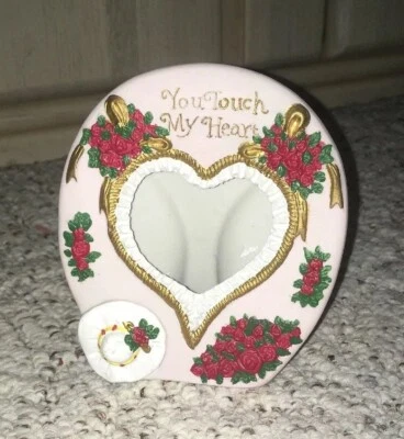 New~YOU TOUCH MY HEART FRAME~Detailed Heavy Duty Hand Painted~Valentines, Love - Image 1 of 4