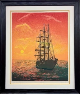 Ed Ward "Seafarer" Framed Hand Signed