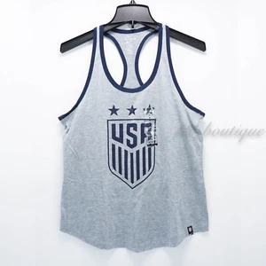 Nike Women's USA Soccer Tank Crest Top 848174-063 Grey Navy NWT $35 Size M - Picture 1 of 12