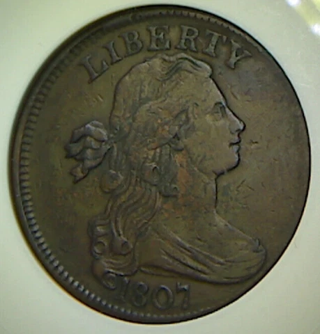 1807 Bust  Large Cent- ANACS VF 30 Details, Rotated 180! - Great Type Coin! Cover