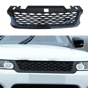 Glossy Black Front Grille Mesh Grill Replace For Range Rover Sport SVR 2014-2017 - Picture 1 of 7