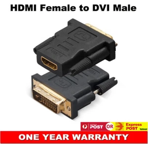 DVI Male Dual Link to HDMI Female Connector Converter PC HDTV Adapter Socket AU - Picture 1 of 3