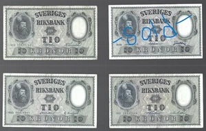 Sweden 🎯SVERIGES RIKSBANK ... 1x 10 Kronor ... ONE note ✨ lot #206 - Picture 1 of 5