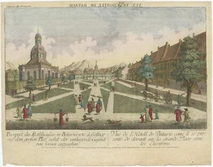 Estampado antiguo del Ayuntamiento de Batavia por Habermann (1770) - Imagen 1 de 1