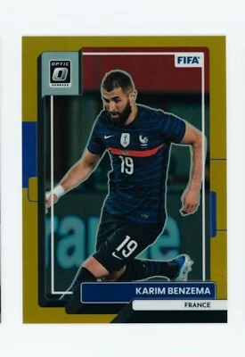 2022-23 Karim Benzema Panini Donruss FIFA Optic Gold Holo France Card 5/10 - Image 1 of 3