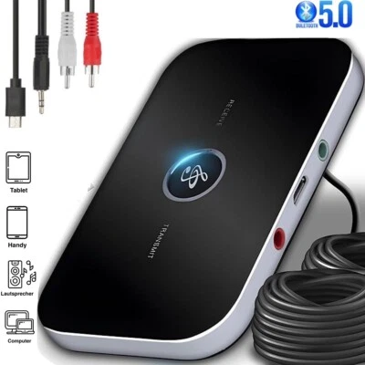 PARRADOR Bluetooth Transmitter 5.0 Empfänger Sender Bluetooth Audio Adapter Wireless Aux